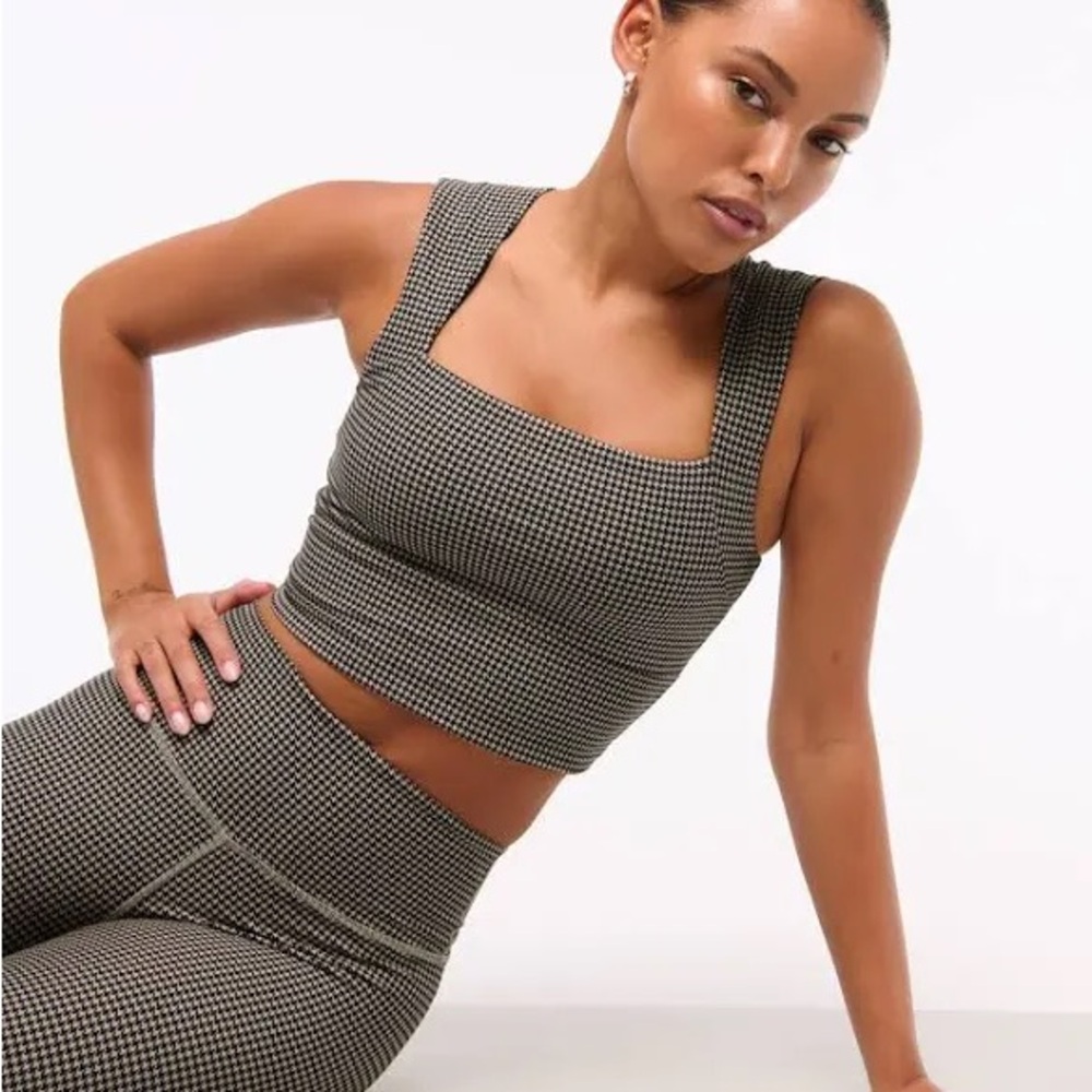 Houndstooth workout top Abercrombie YPB